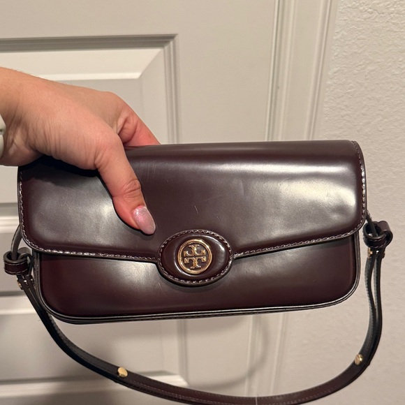Tory Burch NWT Robinson Spazzolato Leather Shoulder Bag - Picture 5 of 11